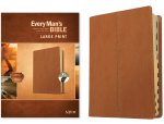 Every Man's Bible NIV, Large Print (LeatherLike, Cross Saddle Tan, Indexed)