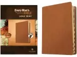 Every Man's Bible NLT, Large Print (LeatherLike, Pursuit Saddle Tan, Indexed)