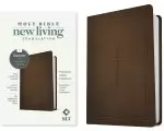 NLT Premium Value Compact Bible, Filament-Enabled Edition (LeatherLike, Dark Brown Framed Cross)