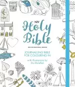 NIV Journalling Bible, White, Hardback, Colouring, Wide Margins, Illustrated, Anglicised, Ribbon Marker, Shortcuts to Key Stories, Events & People, Reading Plan