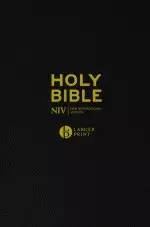 NIV Larger Print Black Leather Bible