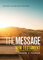 The Message Bible New Testament, Blue, Paperback, Paraphrase, Proverbs, Psalms, Contemporary Language