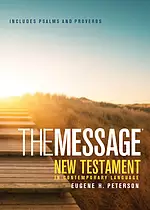 The Message Bible New Testament, Blue, Paperback, Paraphrase, Proverbs, Psalms, Contemporary Language