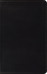 ESV Thinline Bible, Black, Bonded Leather, Two-Column Format, Concordance, Words of Jesus in Red Text, Presentation Pages, Ribbon Marker, Gold Page Edging