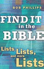 Find It in the Bible: Lists, Lists, and More Lists