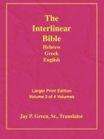 Interlinear Hebrew Greek English Bible: Larger Print, Vol. 3 of 4