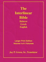 Interlinear Hebrew Greek English Bible: Larger Print, Vol. 4 of 4