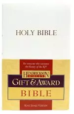 KJV Gift & Award Bible: White, Imitation Leather