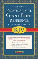 KJV Personal Size Giant Print Reference Bible: Burgundy, Bonded Leather