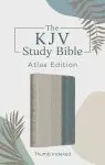 KJV Study Bible: Atlas Edition, Thumb Indexed [Taupe & Denim Crosshatch]