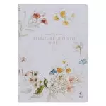 NLT, The Spiritual Growth Bible Faux Leather, Cream Floral Printed