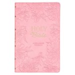 KJV Holy Bible, Gift Edition King James Version, Faux Leather Flexible Cover, Light Pink Floral