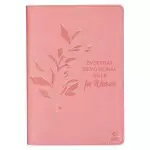 Devotional Bible NLT for Women Faux Leather, Pink