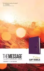 The Message Bible, Deluxe Gift Edition, Bible, Purple, Imitation Leather, Paraphrase, Presentation Page, Maps, Ribbon Marker