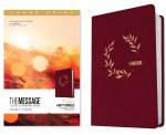 Message Deluxe Gift Bible, Large Print (Leather-Look, Cranberry Laurels)