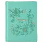 KJV Promise Bible, Teal, Imitation Leather, Journalling, Colouring, Gilt Edge, Ribbon Marker, Book Introductions, Presentation Page, Stickers, Bible Tabs, Storage Pocket