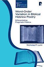 Word Order Variation In Biblical Hebrew