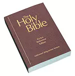 KJV Pocket Reference Bible, Brown, Vinyl Covered Paperback, Presentation Page, Word List, Reading Plan