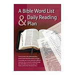 Bible Word List & Daily Reading Plan, A