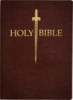 KJV Sword Bible, Large Print, Mahogany Genuine Leather, Thumb Index: (Red Letter, Premium Cowhide, Brown, 1611 Version)