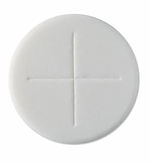 Pack of 50 Priest Communion Wafers | Altar Bread 2.75" Single Cross, Sealed Edge, White