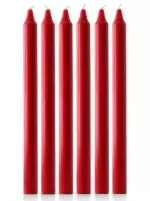 15" x 1 1/8" Red Advent Candle Set  - Pack of 6