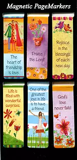 God's Love Never Fails Magnetic Page Markers - Pack of 6