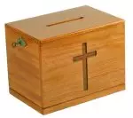 Small Lockable Offering Box (Natural)