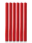 Red Advent Candle Set (12" x 1") - Pack of 6 (Over Dipped)