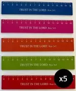 Pack of 5 Scripture Rulers