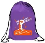 God Gives Me Strength Drawstring Bag