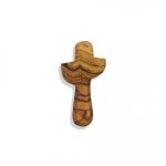 Olivewood Holding Cross, Pocket Sized