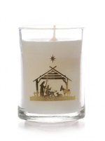 Nativity Candle In Glass - Single