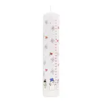 25cm x 5cm Snowmen Pillar Advent Candle - Single