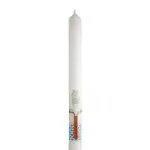 12 x 7/8" Baptismal Candle- White Cathedral - Single