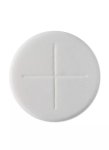 Pack of 900 Peoples Communion Wafers | Altar Bread 1 3/8" - Single Cross, White