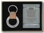 Burlap Key Ring/Man of Faith