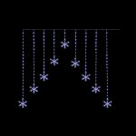 LED Flexi Brights 258 LED Snowflake Curtain Light White 1.2 x 1.2