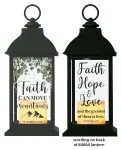 Faith, Hope & Love LED Lantern Candle