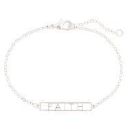 Bracelet-Kingdom Words-Faith-Silver Plate