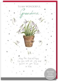 Grandma Snowdrops Christmas Card