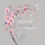 Falling Blossom Daughter Sympathy Single Card