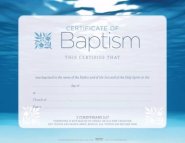 Certificate-Baptism-Blue  (Pack Of 6)