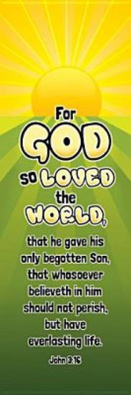 Bookmark-For God So Love The World (John 3:16) (Pack Of 25)