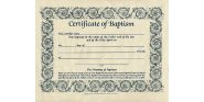 Baptism Certificate (Pack of 6)