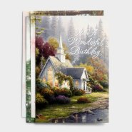 Thomas Kinkade - Birthday - Birthday Blessings - 12 Boxed Cards, KJV