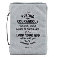 Large Strong and Courageous Poly-Canvas Bible Cover