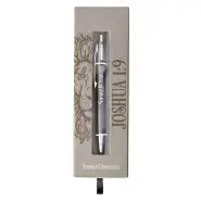 Pen in Gift Box Gray Strong & Courageous Josh. 1:9