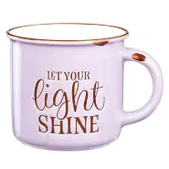 Mug Camp Purple/White Let Your Light Shine