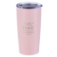 Mug SS Travel Pink Trust In Lord Prov. 3:5